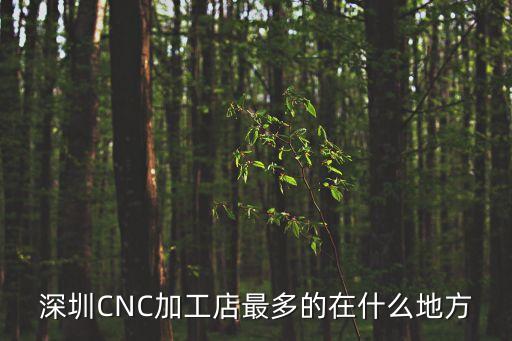 深圳CNC加工店最多的在什么地方