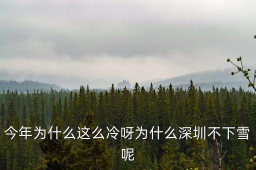 今年為什么這么冷呀為什么深圳不下雪呢