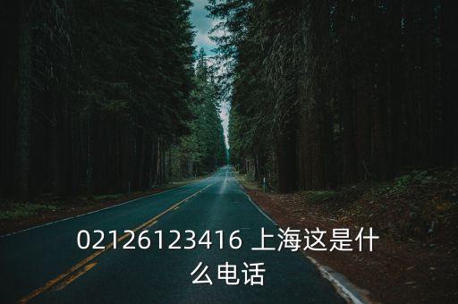 02126123416 上海這是什么電話