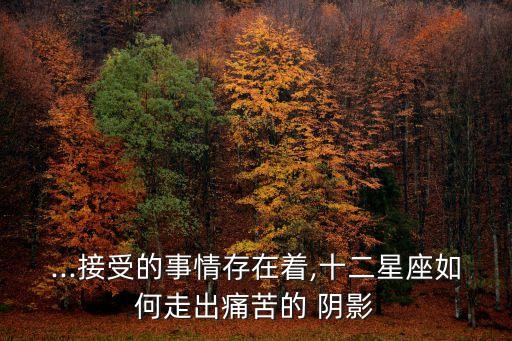 ...接受的事情存在著,十二星座如何走出痛苦的 陰影