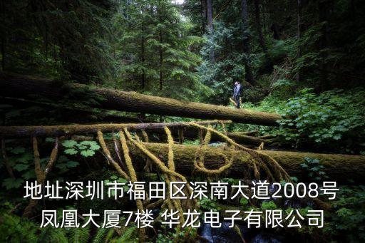 地址深圳市福田區(qū)深南大道2008號(hào)鳳凰大廈7樓 華龍電子有限公司