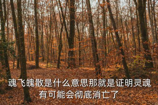 魂飛魄散的意思,成語魂飛魄散的意思
