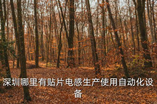 深圳安佳自動化，深圳哪里有貼片電感生產使用自動化設備