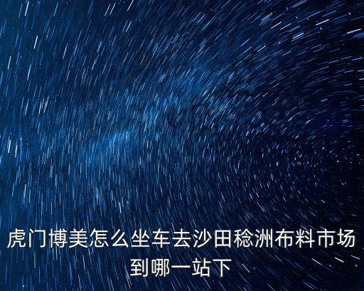 虎門博美怎么坐車去沙田稔洲布料市場(chǎng)到哪一站下