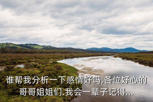 誰幫我分析一下感情好嗎,各位好心的哥哥姐姐們.我會(huì)一輩子記得...