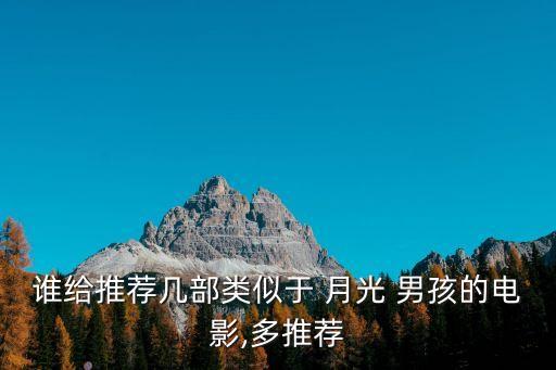 誰給推薦幾部類似于 月光 男孩的電影,多推薦