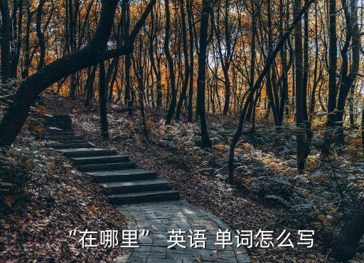 “在哪里” 英語(yǔ) 單詞怎么寫