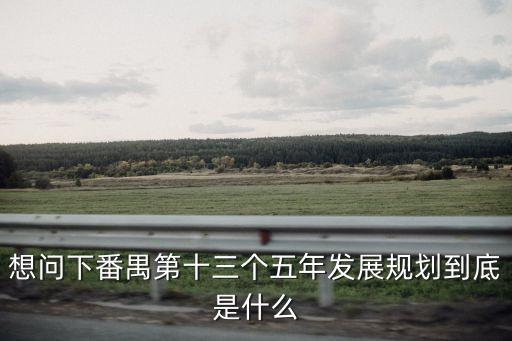 想問下番禺第十三個五年發展規劃到底是什么
