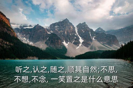一笑置之的意思,一笑而過是什么意思