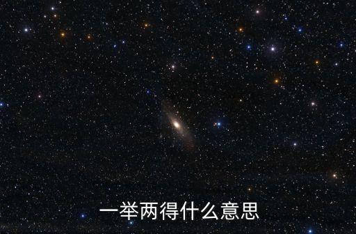 一舉兩得的近義詞,做一件事同時得到兩方面好處