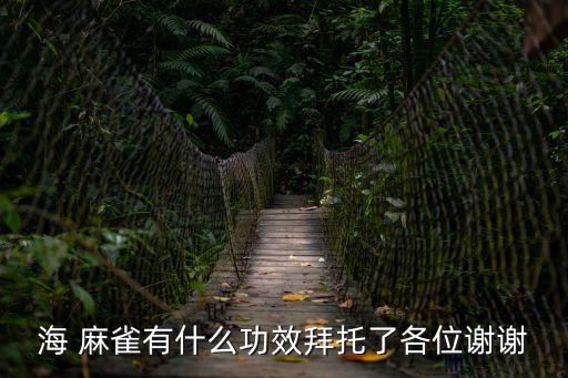 海 麻雀有什么功效拜托了各位謝謝