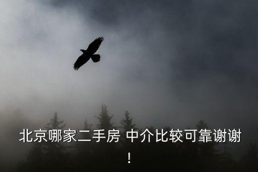  北京哪家二手房 中介比較可靠謝謝!