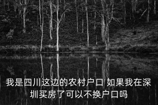 我是四川這邊的農(nóng)村戶口 如果我在深圳買(mǎi)房了可以不換戶口嗎