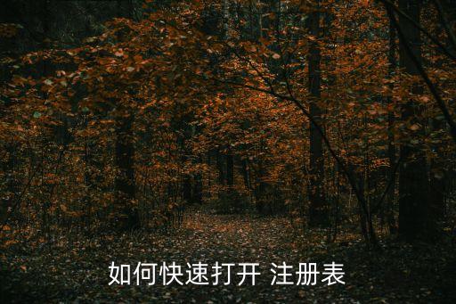 怎么進入注冊表,win7怎么打開注冊表