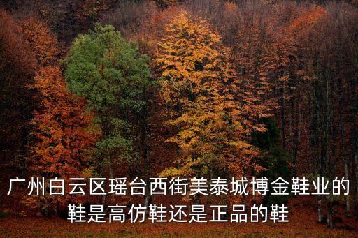 廣州白云區瑤臺西街美泰城博金鞋業的鞋是高仿鞋還是正品的鞋