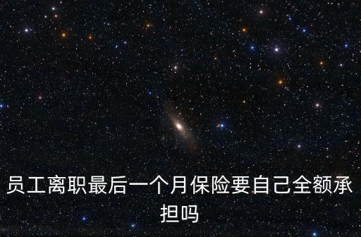員工離職最后一個(gè)月保險(xiǎn)要自己全額承擔(dān)嗎