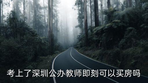 在深圳當老師能買房嗎，考上了深圳公辦教師即刻可以買房嗎