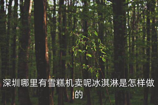 深圳哪里有炒冰淇淋，夏天來了在深圳想做冰淇林哪里有好的供應商嗎