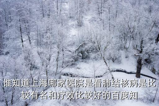上海市結(jié)核醫(yī)院哪個好，上海肺結(jié)核醫(yī)院哪家好