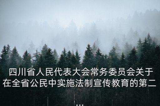  四川省人民代表大會常務(wù)委員會關(guān)于在全省公民中實(shí)施法制宣傳教育的第二...