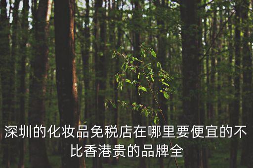 深圳哪有美免的免稅店，深圳哪里有免稅店不用過關就可以去的