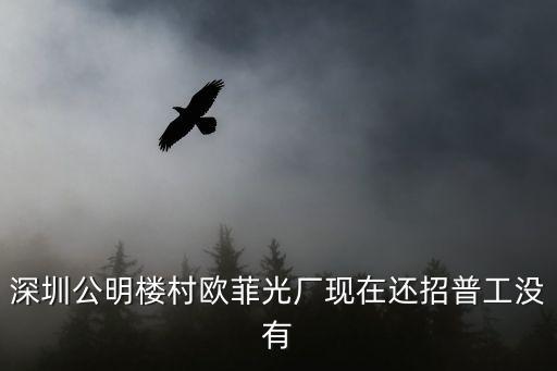 深圳公明樓村歐菲光廠現在還招普工沒有