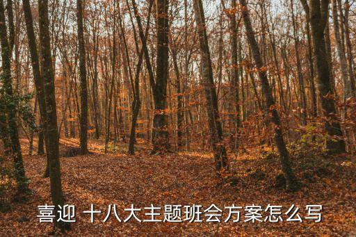  喜迎 十八大主題班會(huì)方案怎么寫