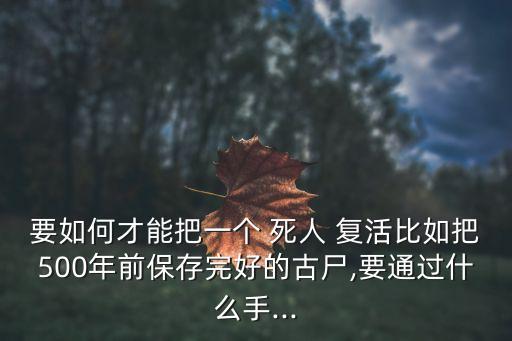 死人復活