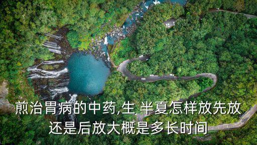煎治胃病的中藥,生 半夏怎樣放先放還是后放大概是多長時間