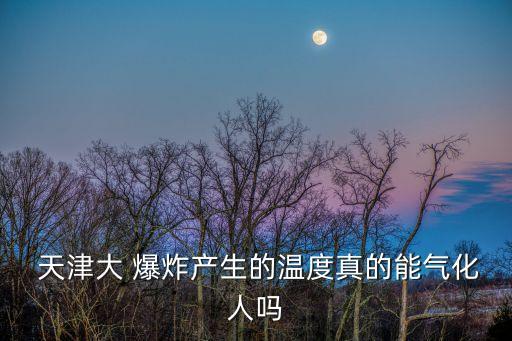  天津大 爆炸產生的溫度真的能氣化人嗎