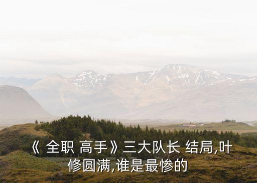 全職高手大結局,《全職高手》三大賽事結局