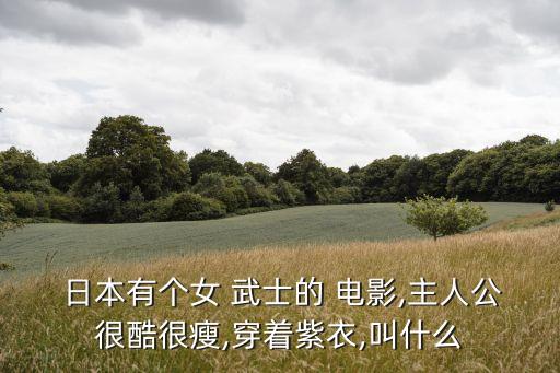  日本有個(gè)女 武士的 電影,主人公很酷很瘦,穿著紫衣,叫什么
