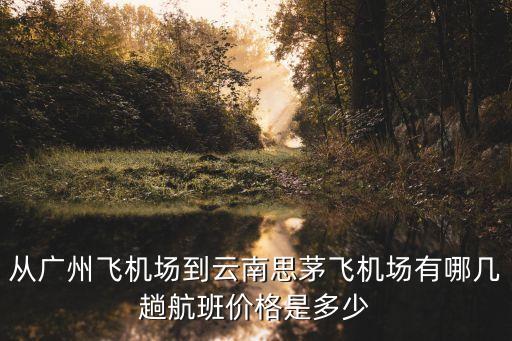 廣州到普洱的機票，可以訂到廣州到思茅的機票嗎價格是多少