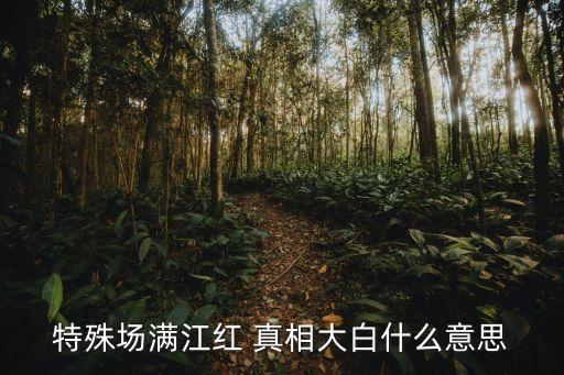 特殊場(chǎng)滿江紅 真相大白什么意思