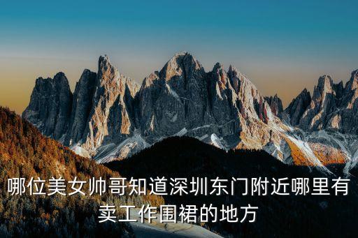 哪位美女帥哥知道深圳東門(mén)附近哪里有賣工作圍裙的地方