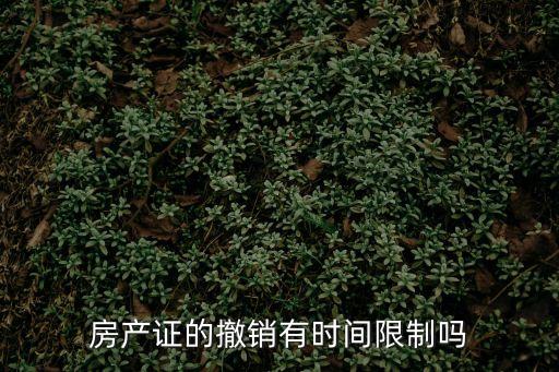 房產證的撤銷有時間限制嗎