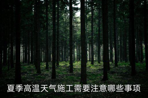 夏季高溫天氣施工需要注意哪些事項