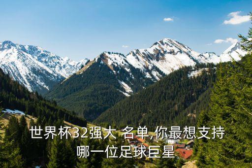 世界杯32強名單,世界杯32強大名單出爐了什么來頭?