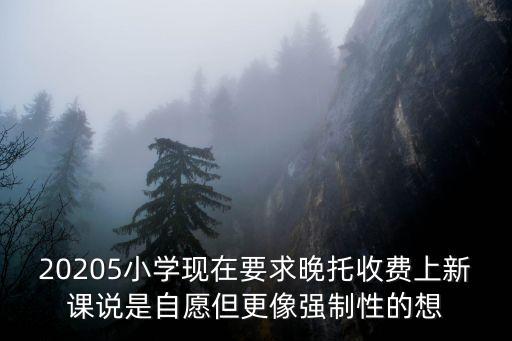 20205小學現在要求晚托收費上新課說是自愿但更像強制性的想