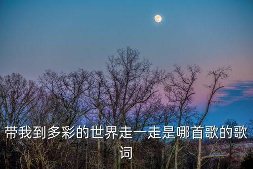 帶我到多彩的世界走一走是哪首歌的歌詞