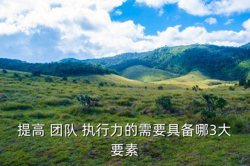 團隊執(zhí)行力