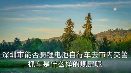 深圳市能否騎鋰電池自行車去市內(nèi)交警抓車是什么樣的規(guī)定呢