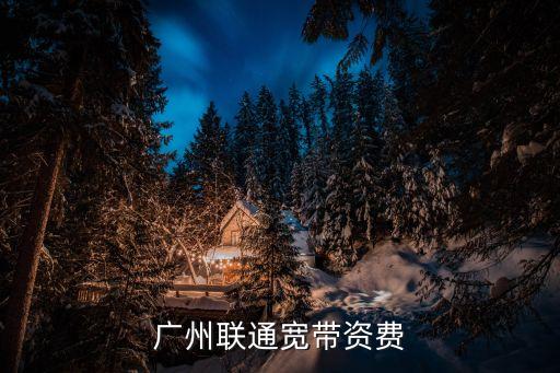 廣州聯(lián)通寬帶資費(fèi)