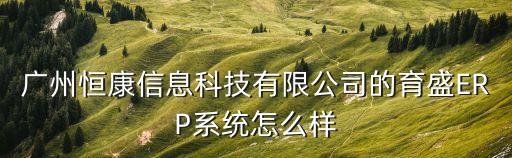 廣州恒康信息科技有限公司的育盛ERP系統(tǒng)怎么樣