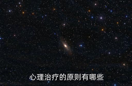  心理治療的原則有哪些