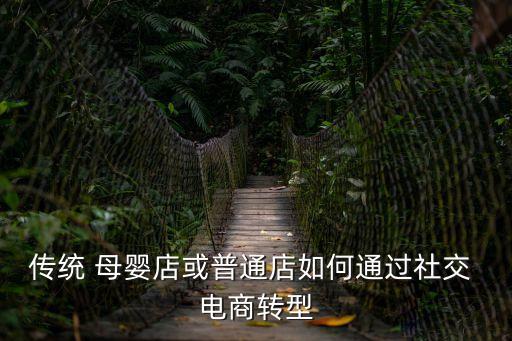 傳統 母嬰店或普通店如何通過社交 電商轉型