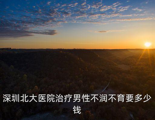 深圳北大醫(yī)院治療男性不潤(rùn)不育要多少錢
