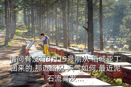 請問有沒有8月15號剛從 稻城亞丁回來的,那邊路況 天氣如何,最近泥石流高發...