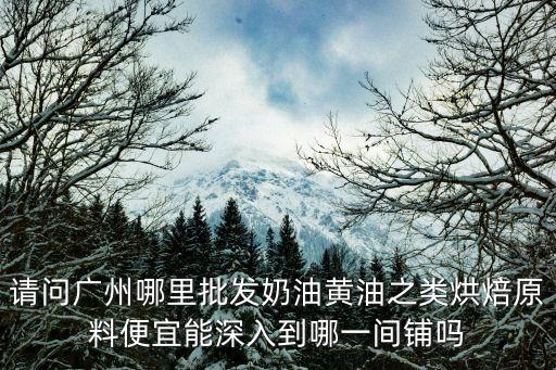 請問廣州哪里批發奶油黃油之類烘焙原料便宜能深入到哪一間鋪嗎