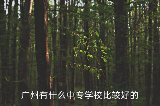 廣州有什么中專學校比較好的